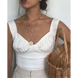 With Jean Bridgette Cotton Crop Top S